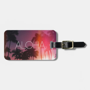 Étiquette À Bagage Nuit tropicale d'Aloha