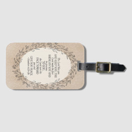 Étiquette À Bagage Numbers 6:24–26 The Lord Bless You Neutral Vintage