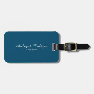 Étiquette À Bagage Ocean Blue Minimaliste Professionnel Moderne
