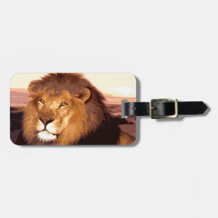 Étiquette À Bagage OEuvre de Lion
