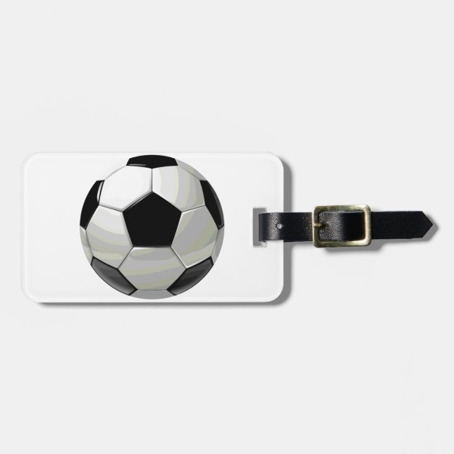 Étiquette À Bagage Oeuvre de soccer unique (Devant horizontal)