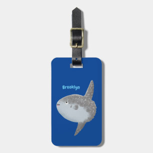 Étiquette À Bagage Oiseau de mer mola mola mignonne caricature