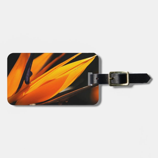 Étiquette À Bagage Oiseau orange de Strelitzia de paradis (Devant horizontal)