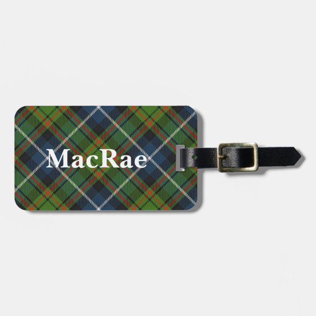 Étiquette À Bagage Old Scotsman Clan MacRae Tartan (Devant horizontal)