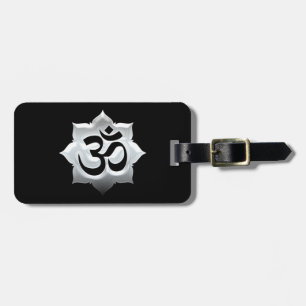 Étiquette À Bagage OM Symbole Lotus Spiritualité Yoga Crest