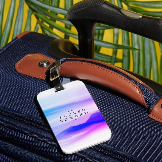 Étiquette À Bagage Ombre rose violet brosse professionnelle (Insitu Rectoal 1)