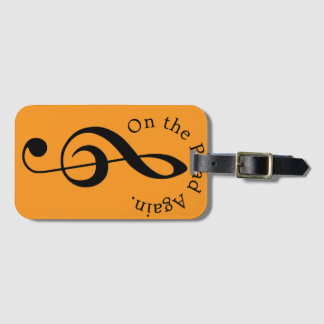 Étiquette À Bagage On the Road Again Treble Clef Tan