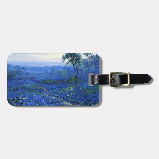 Étiquette À Bagage Onderdonk - Bluebonnet paysage avec Cactus, Road, (Devant horizontal)