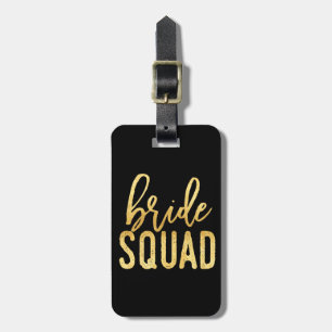 Étiquette À Bagage Or de peloton de jeune mariée