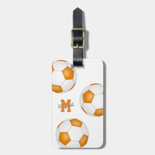 Étiquette À Bagage orange blanc filles garçons équipe couleurs sac de