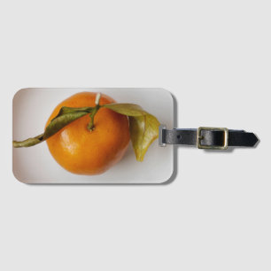 Étiquette À Bagage Orange en Plaque blanche photo d'art
