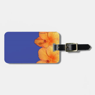 Étiquette À Bagage Orange Hawaiian Hibiscus Fleurs
