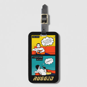 Étiquette À Bagage orange jaune bleu miel Do Rugged Geek Comics