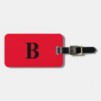 Orange rouge brillant couleur Monogramme Nom perso