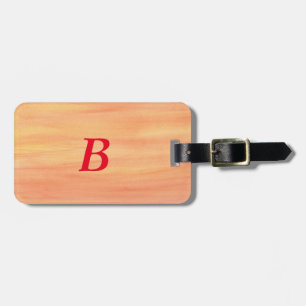 Étiquette À Bagage Orange Yellow Sunset Mélange Monogramme Bagages Ta