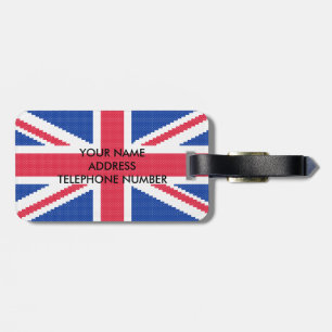 Étiquette À Bagage Original cross-stitch design Union Jack