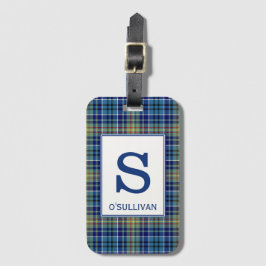 Étiquette À Bagage O'Sullivan Tartan Bleu Clair Motif