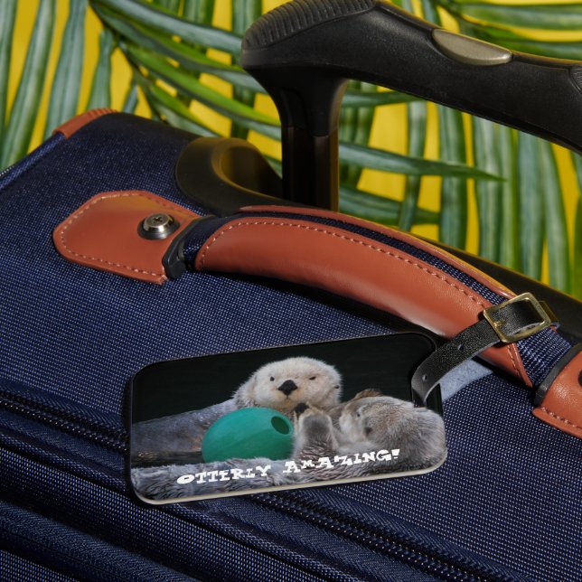 Étiquette À Bagage Otterly Extraordinaire Sea Otters (Insitu Rectoal 3)