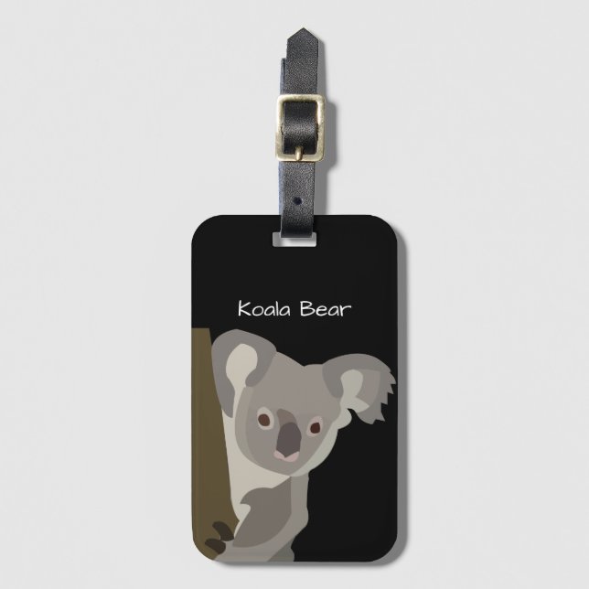 Étiquette À Bagage Ours Koala personnalisé (Devant Vertical)