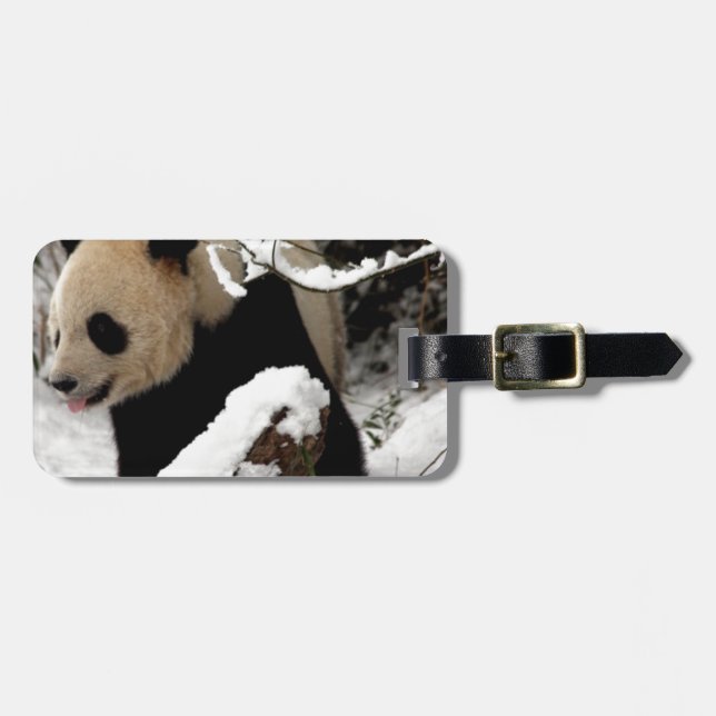 Étiquette À Bagage Ours panda (Devant horizontal)