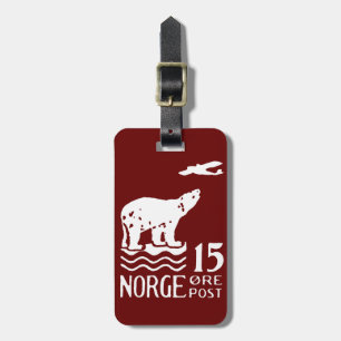 Étiquette À Bagage Ours polaire norvégien 1925