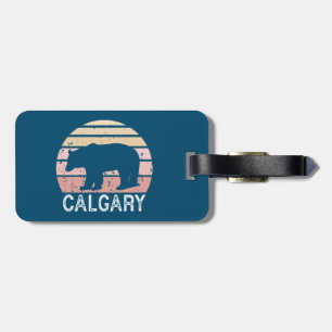 Étiquette À Bagage Ours rétro de Calgary Alberta