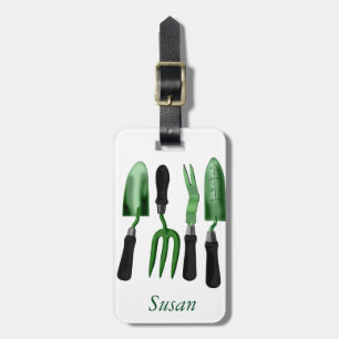 Étiquette À Bagage Outils de jardinage vert
