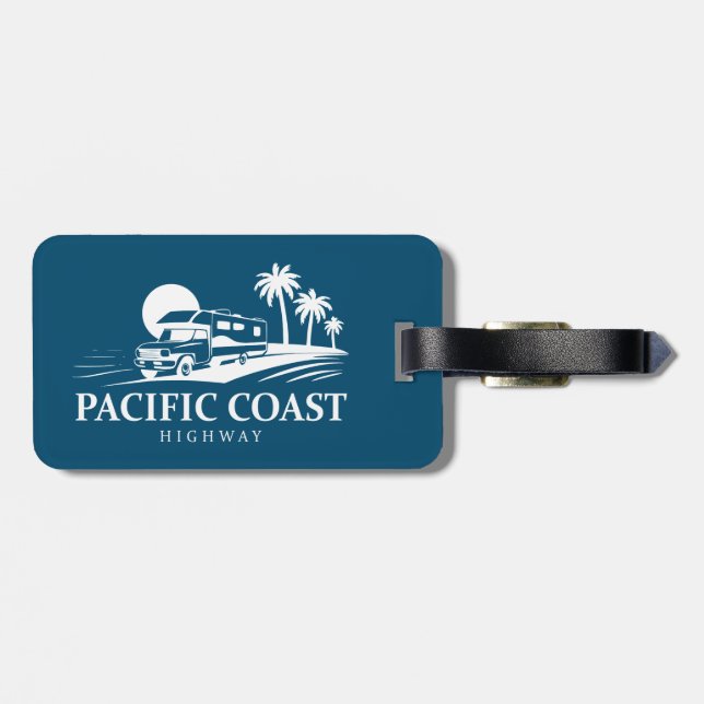 Étiquette À Bagage Pacific Coast Highway Véhicule récréatif (Dos horizontal)