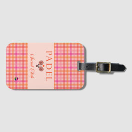 Étiquette À Bagage Padel Luggage Tag - Social Club Gingham Brights
