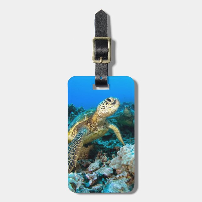 Étiquette À Bagage Paire de la tortue (Devant Vertical)
