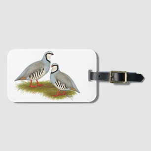 Étiquette À Bagage Paire de perdrix de Chukar