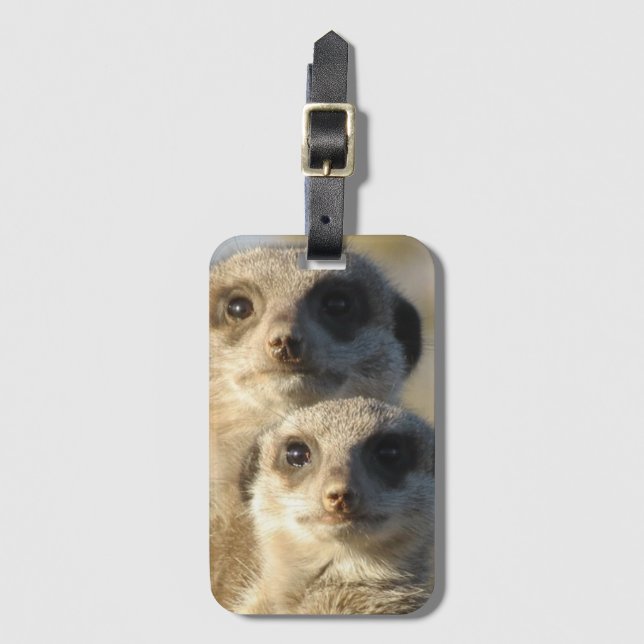 Étiquette À Bagage Paires de Meerkats (Devant Vertical)