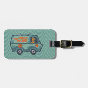 Étiquette À Bagage Paisley Scooby-Doo Conduisant Mystery Machine