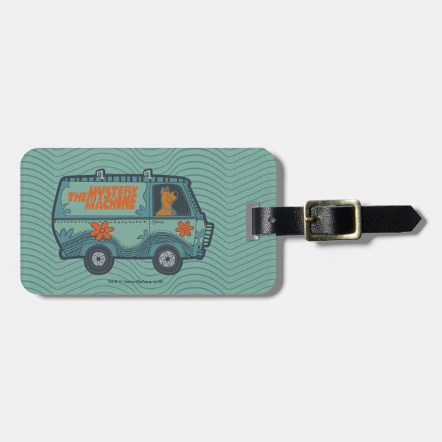 Étiquette À Bagage Paisley Scooby-Doo Conduisant Mystery Machine (Devant horizontal)
