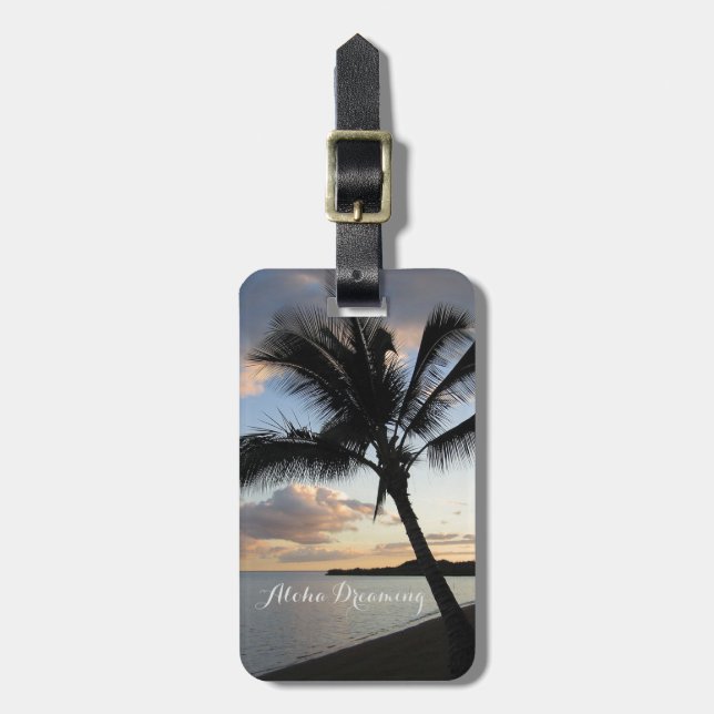 Étiquette À Bagage Palm tropical Ocean Aloha Dream (Devant Vertical)