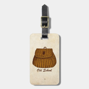 Étiquette À Bagage Panier de pêche de pêche de vieille école