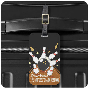Étiquette À Bagage Paniers à balles de Bowler personnalisées