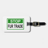 Panneau commercial Stop Fur vert