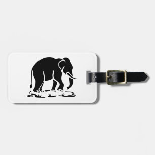 Étiquette À Bagage Panneau de trekking des éléphants asiatiques devan