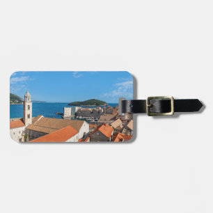 Étiquette À Bagage Panorama de la ville de Dubrovnik - Croatie