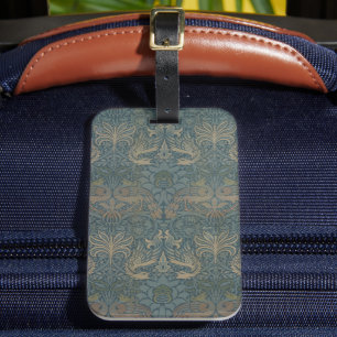 Étiquette À Bagage Paon et Dragon par William Morris