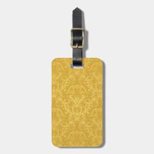 Étiquette À Bagage Papier peint floral d'or de luxe