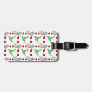 Étiquette À Bagage Papillon, colibri et Motif de coccinelle