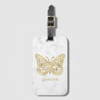 Papillon d'or imprimé géométrique Personnalisé