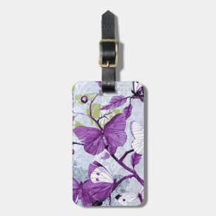 Étiquette À Bagage Papillon mauve