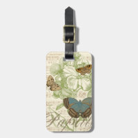 Papillons sur Partition avec Design Floral