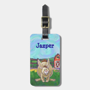 Étiquette À Bagage Parade animalière sur lapin mignon