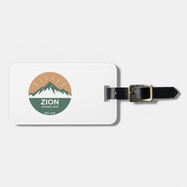 Étiquette À Bagage Parc national de Zion (Devant horizontal)