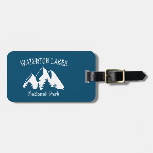 Étiquette À Bagage Parc national des Lacs-Waterton (Devant horizontal)