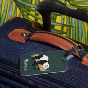 Étiquette À Bagage Paresseux Panda Ours  